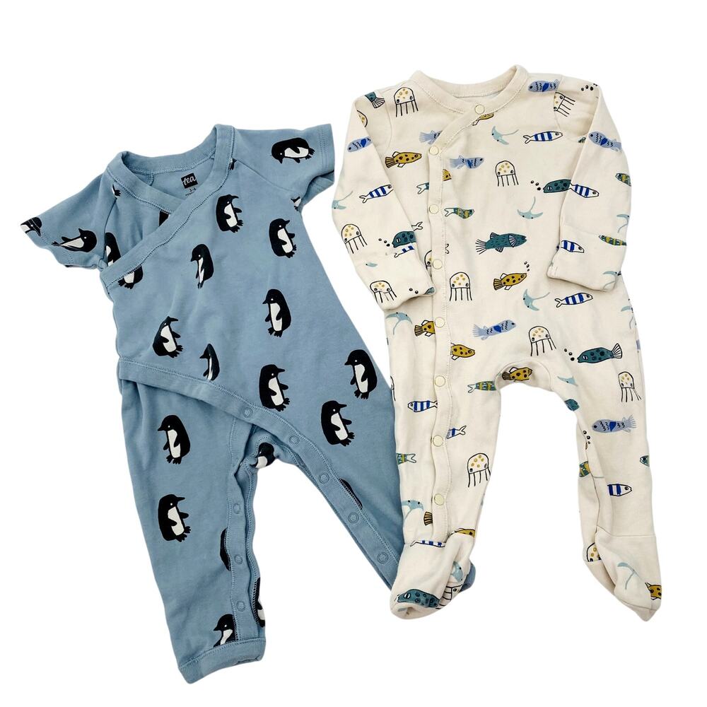 Tea Collection 2 Onesies 3-6 mo